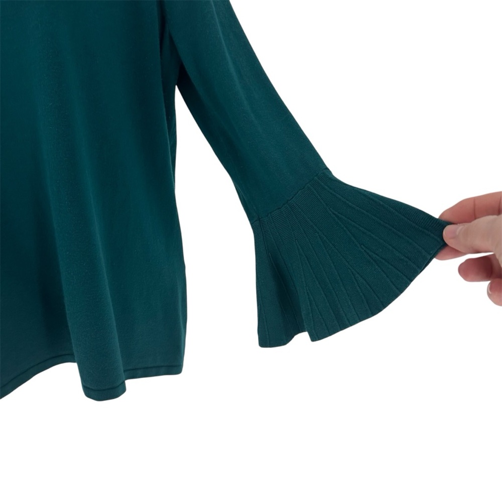 Stitch Fix 41 Hawthorn Tamzen Bell Sleeve Pullover Sweater Top Green Sz L - Picture 3 of 14